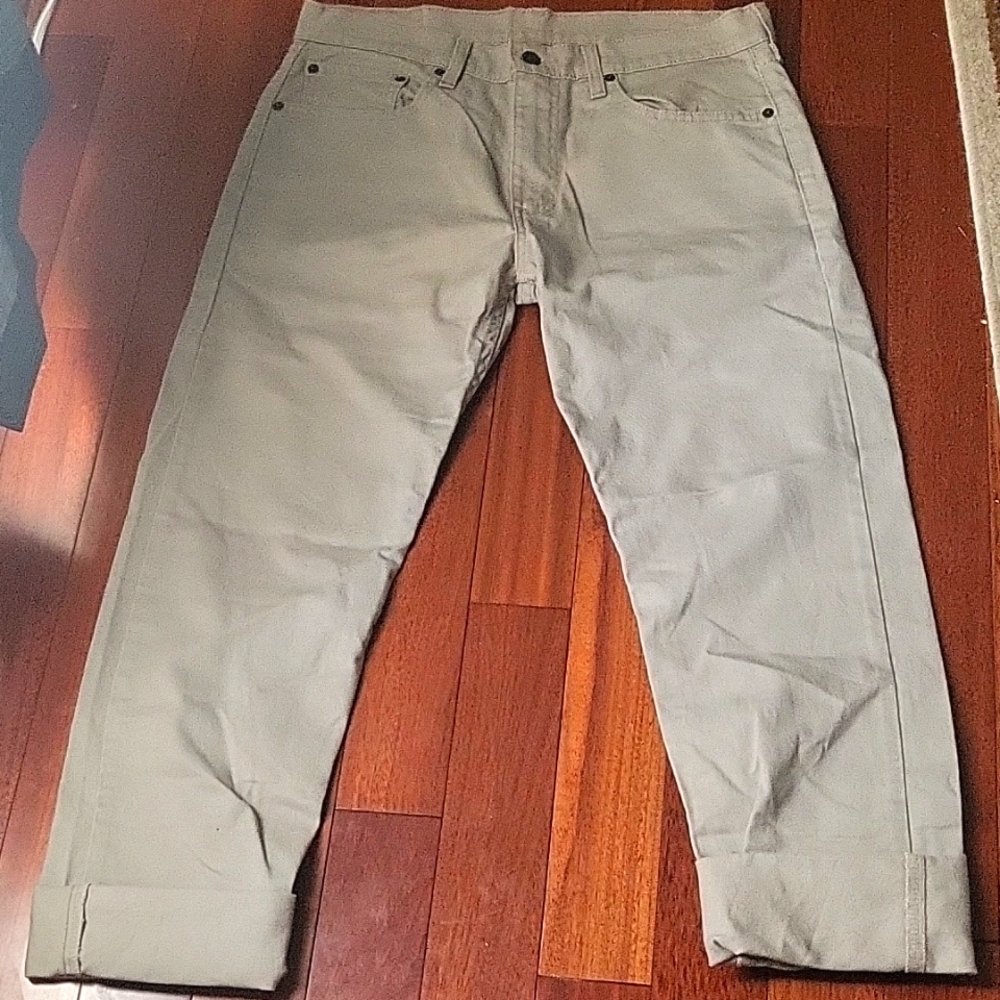 Levis Mens 502 Khaki Jeans